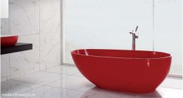 Купить красную акриловую ванну в Москве